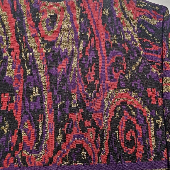 Silver Threads Sweater Multi-Color Pullover Y2k 80s 90s Vtg Size Large - Picture 7 of 9
